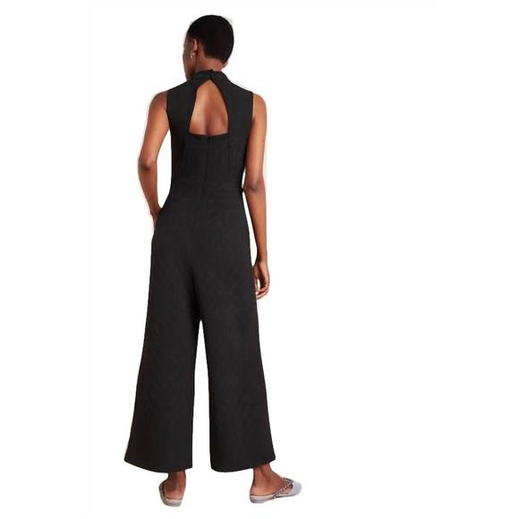 NEW EVA FRANCO charley mock neck jumpsuit in black - Picture 3 of 3
